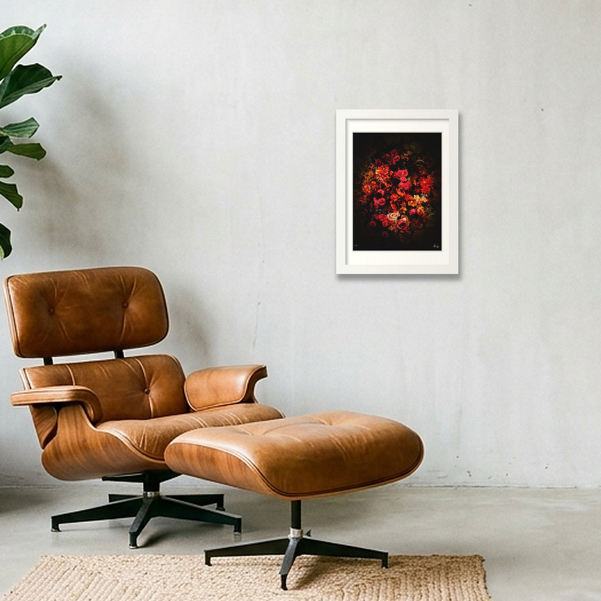 Fiery Heart — A4 (21×30cm, 8×12") White Frame