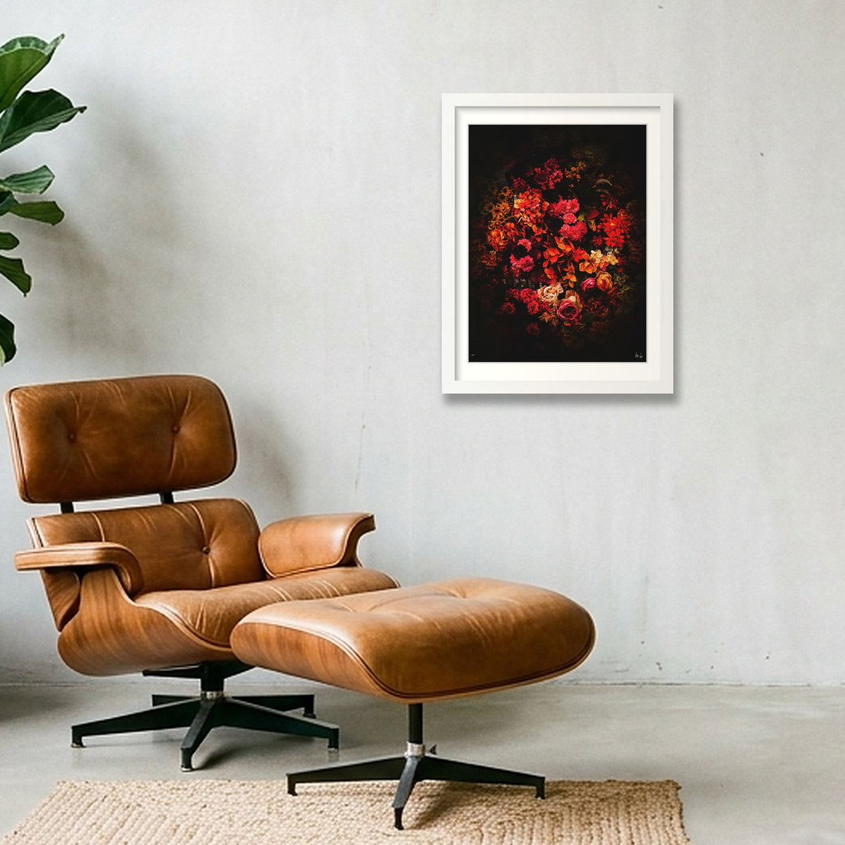 Fiery Heart — 30×40cm, 12×16" White Frame